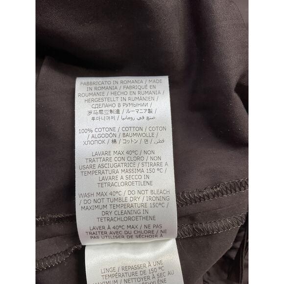 Aspesi Elastic-Waist Black Cotton Wide-Leg Trousers Size 2 - Picture 5 of 5